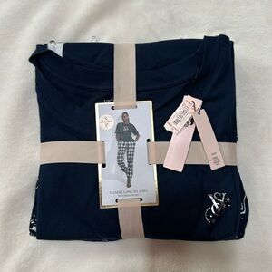 NWT VS Victoria Secret Pegasus Pajama Set Navy Blue Size Small